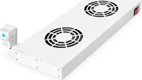 Digitus DN-19 FAN-2-HO, Digitus Einschubbel&uuml;ftungseinheit DN-19 FAN-2-HO hellgrau