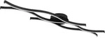 LED Deckenlampe Designleuchte gewellt Deckenleuchte schwarz Modern, opal, Alu Metall,