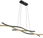 Pendelleuchte H&auml;ngelampe Deckenlampe LED Holzoptik H&ouml;henverstellbar L 108 cm