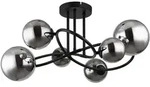 Deckenleuchte Deckenlampe Wohnzimmerleuchte LED Metall Glas Rauchfarbe D 60 cm