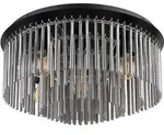 Deckenleuchte rauch schwarz Deckenlampe 5 Flammig Wohnzimmerlampe Glasst&auml;be, Metall,