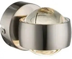 LED Wandleuchte Wandstrahler Garderobe & Flur Up Down Silber Metall H 10 cm