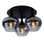 Deckenlampe Rauchglas Wohnzimmerleuchte Deckenleuchte rund Glaskugel Schlafzimmer,
