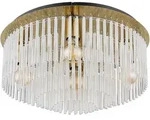 Deckenleuchte Deckenlampe Wohnzimmerlampe Metall Gold Glasst&auml;be D 25 cm