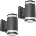 Au&szlig;enwandlampe Up Down Strahler Terrassenleuchte anthrazit Haust&uuml;rlampe