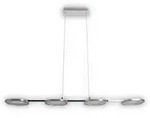H&auml;ngelampe Pendellampe Esstischleuchte silber LED Wohnzimmerlampe H 150 cm
