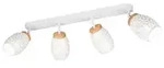 Deckenleuchte Wohnzimmerlampe Flurleuchte wei&szlig; Metall E14 4-flammig L 74 cm