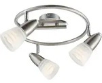 LED Decken Lampe Leuchte Metall Nickel Matt Chrom Glas Opal Wohn Schlaf Zimmer
