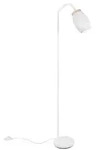 Stehlampe Standleuchte B&uuml;rolampe Metall wei&szlig; E27 Fu&szlig;schalter H 147 cm