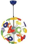 Pendelleuchte H&auml;ngelampe Kinderkeuchte Spielzimmer bunt Buchstaben H 120 cm