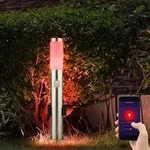 LED Sockelleuchte mit Steckdose Wegeleuchte Au&szlig;en mit Bewegungsmelder