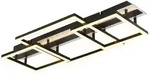 Deckenleuchte Deckenlampe Wohnzimmerlampe LED Schwarz Metall rechteckig L 70 cm