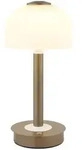LED Tischleuchte Tischlampe Wohnzimmerlampe Touchdimmer Braun Metall H 31,5 cm