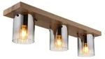 LED Deckenlampe Deckenleuchte Wohnzimmerlampe 3-Flammig Glas rauchfarben L 71 cm
