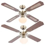 Deckenventilator mit Zugschalter Ventilatorlampe Decke 3 Stufen Ventilator