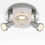 Deckenleuchte Badezimmer Deckenrondell 3-flammig Metall Chrom Esszimmer Deckenlampe