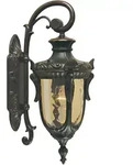 Au&szlig;enleuchte Wandlampe Laterne Antik Down-Leuchte H 52 cm Bronze Metall Glas