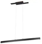 H&auml;ngelampe Deckenleuchte Pendellampe LED Dimmbar Metall Schwarz B 115,5 cm