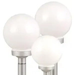 3er Set LED Solar Au&szlig;en Leuchten Balkon Beleuchtung Garten Deko Steck Lampen...