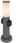 Au&szlig;en Steh Lampe Garten Beleuchtung Steckdosen Edelstahl Sockel Strahler Stand