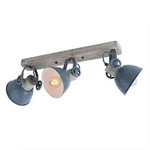 Holz Decken Strahler bewegliche Spots Grau Leuchte Wohn Zimmer Lampe Beleuchtung 