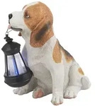 Solarleuchte Hund Garten Solar Dekoleuchte Solarlampe f&uuml;r Au&szlig;en, Beagel mit