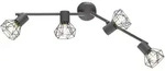 Deckenleuchte Deckenstrahler Wohnzimmerlampe 4-Flammig Grau beweglich L 60 cm