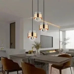 Deckenlampe H&auml;ngeleuchte Pendellampe Esszimmerleuchte Messing Glas H 120 cm