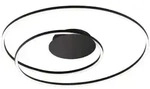Deckenleuchte LED Designleuchte Wohnzimmerlampe Fernbedienung Dimmbar Schwarz
