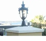 Au&szlig;enleuchte Gartenlampe Wegleuchte Sockelleuchte klassisch Bronze Laterne H54cm