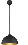 Pendelleuchte Wohnzimmerlampe H&auml;ngelampe Esstischleuchte schwarz gold, Metall, 1x