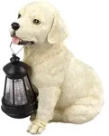 Solarleuchte Hund Garten Solar Dekoleuchte Solarlampe f&uuml;r Au&szlig;en, Labrador mit