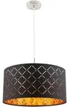 H&auml;ngelampe schwarz Esstisch Pendellampe modern Wohnzimmerleuchte, Textil Schirm