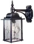 Wandleuchte Au&szlig;enlampe Au&szlig;enwandleuchte Laterne Metall Glas 1 Flammig IP23 Hof