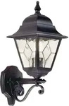 Au&szlig;enleuchte Wandlampe Laterne H 45 cm Schwarz ALU-Druckguss Glas Schwarz