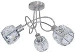 Deckenlampe Spotleuchte Wohnzimmerleuchte 3-Flammig E14 Glas klar Wohnzimmer