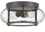 Deckenleuchte Lampe Wohnzimmerleuchte Metall Glas Bronze 2 Flammig D 30,5 cm