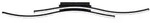 Deckenleuchte Deckenlampe Flurleuchte satiniert 1 flammig schwarz LED L 96 cm