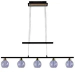 Pendelleuchte H&auml;ngeleuchte Deckenlampe LED Esszimmerleuchte Glas 5-Flammig L90cm