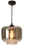 Pendelleuchte Esszimmerlampe H&auml;ngeleuchte E27 Glas anthrazit Wohnzimmerleuchte