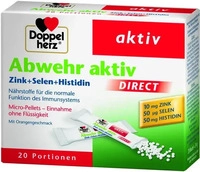 PZN-DE 06733258, Doppelherz aktiv Abwehr Direct Zink und Selen Histidin 20 Pellets -