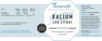 PZN-DE 13704754, Naturafit Kalium 200 Citrat Kapseln 120 St&uuml;ck - Unterst&uuml;tzend bei