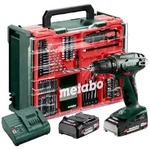 Metabo Akku-Bohrschrauber BS 18 Set, incl. 2x Akku Li-Power 2 Ah, Ladeger&auml;t,