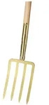 Idealspaten Spatengabel mit Stiel gold mit 4 Bajonettzinken