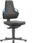 Bimos Arbeitsstuhl Nexxit 1 Griff blau Sitzh&ouml;he 450-600 mm, Supertec schw.,m.