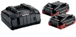 Metabo Basis-Set 2 x LiHDX 4.0 Ah + ASC 145