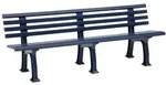 Gartenbank JUIST 4-Sitzer L&auml;nge 2000 mm, blau