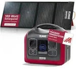ELMAG Tragbares Solargenerator-Set ENERGY 600 + SOLAR 100, 600W, LiFEPO4 Akku, 595Wh,