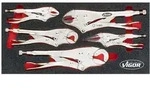 VIGOR Gripzangen Satz, 5-tlg., 16 - 27 mm, 11 - 19 mm, Anzahl Werkzeuge: 5