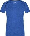 James & Nicholson Funktions-Shirt Damen JN495 Gr. S blue-melange/navy